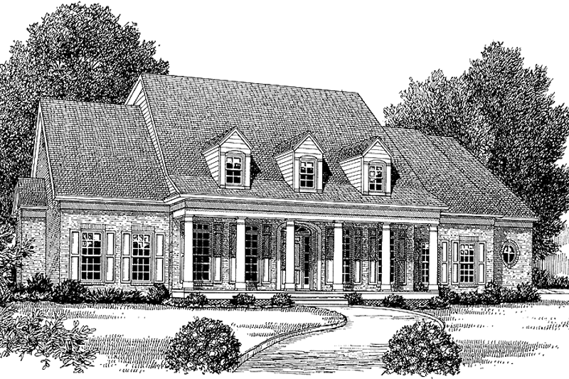 Home Plan - Exterior - Front Elevation 3 for Classical House Plan #453-335 - 3 bed, 2.5 bath