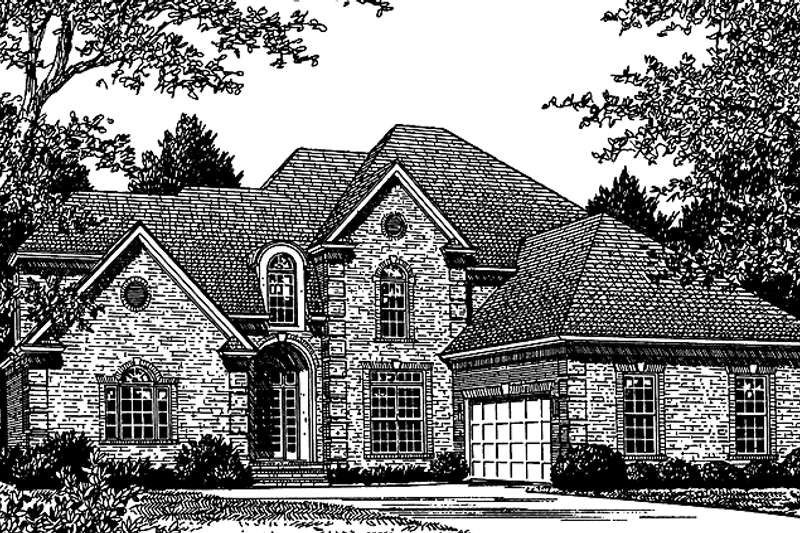 Architectural House Design - Exterior - Front Elevation 3 for Traditional House Plan #453-219 - 3 bed, 2.5 bath