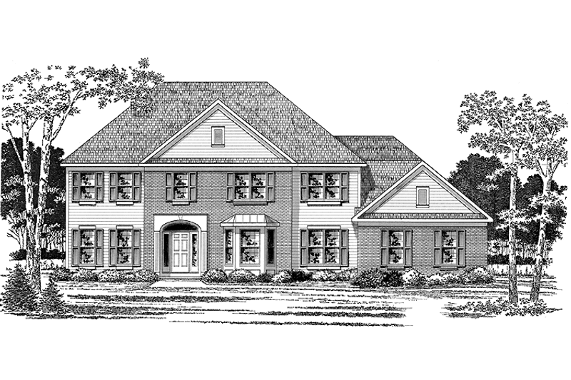 Home Plan - Exterior - Front Elevation 3 for Classical House Plan #328-420 - 4 bed, 3 bath