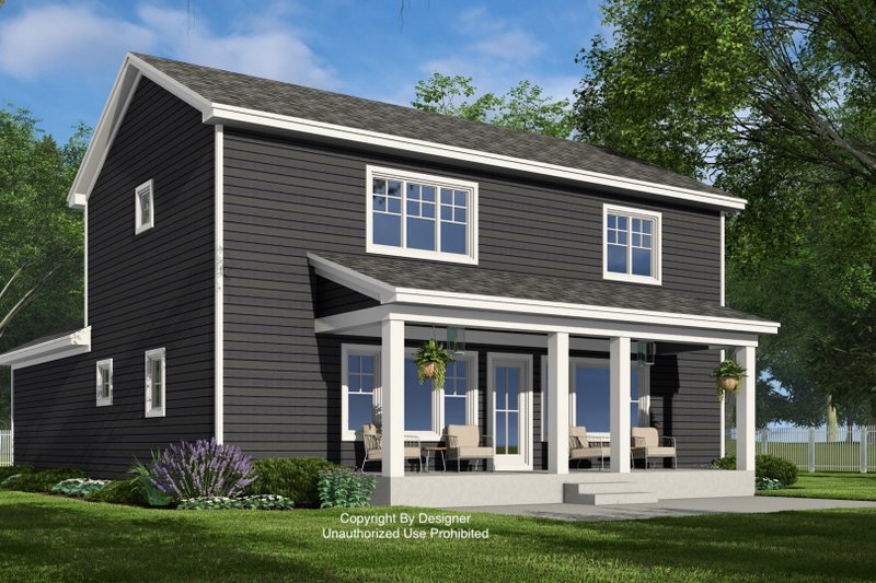 Architectural House Design - Exterior - Rear Elevation 1 for Bungalow House Plan #51-1381 - 3 bed, 3.5 bath