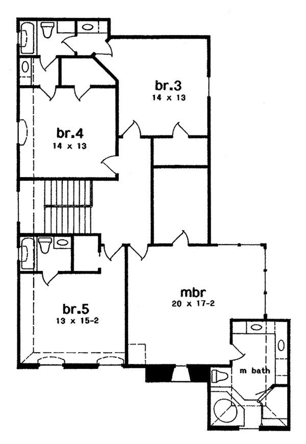 House Plan Design - Country Floor Plan - Upper Floor Plan #301-139