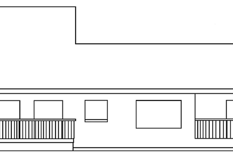 Home Plan - Exterior - Rear Elevation for Contemporary House Plan #60-986 - 3 bed, 2 bath