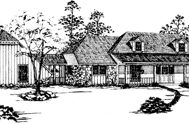 Dream House Plan - Country Exterior - Front Elevation Plan #36-623