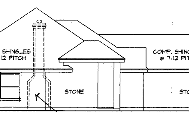 Architectural House Design - Exterior - Other Elevation for Ranch House Plan #472-282 - 2 bed, 2 bath