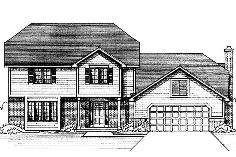 Home Plan - Exterior - Front Elevation 3 for Colonial House Plan #51-859 - 4 bed, 2.5 bath