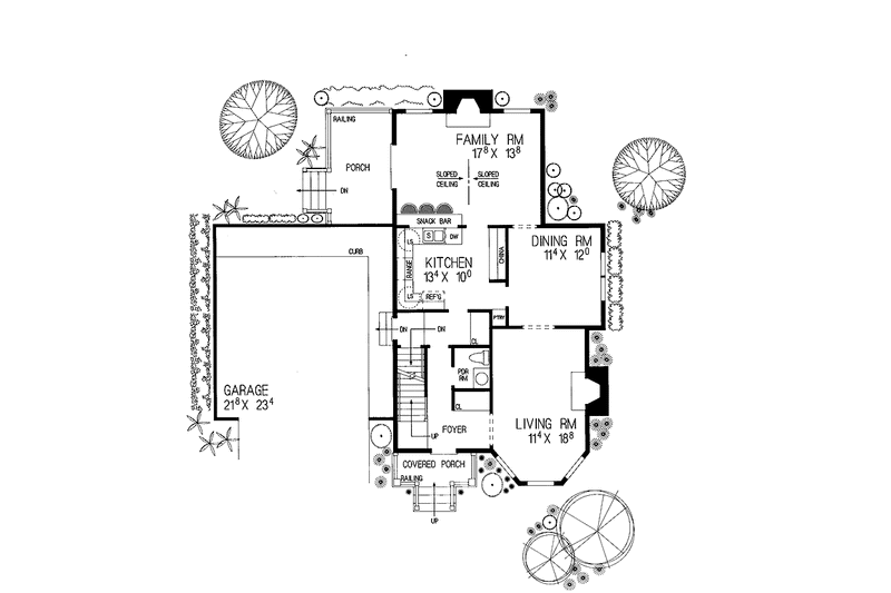 Home Plan - Floor Plan - Main Floor for Victorian House Plan #72-886 - 3 bed, 2.5 bath