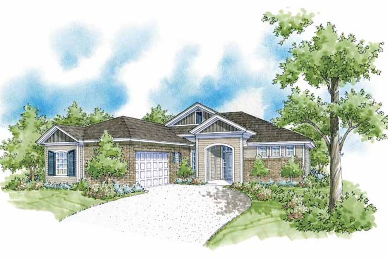 House Blueprint - Country Exterior - Front Elevation Plan #930-371