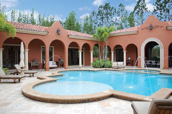 Exterior - Rear Elevation 5 for Mediterranean House Plan #1058-11 - 5 bed, 5 bath