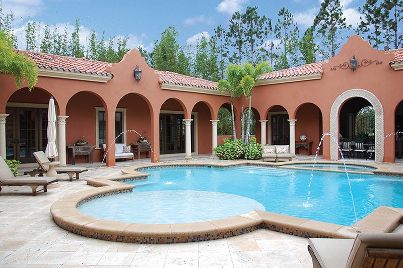 House Design - Exterior - Rear Elevation 5 for Mediterranean House Plan #1058-11 - 5 bed, 5 bath