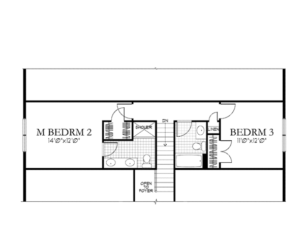 Architectural House Design - Craftsman Floor Plan - Upper Floor Plan #1029-61