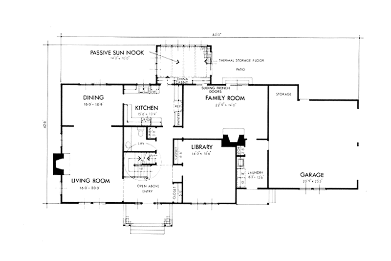 Dream House Plan - Floor Plan - Main Floor for Colonial House Plan #320-1262 - 3 bed, 2.5 bath