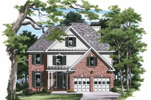 Colonial Exterior - Front Elevation Plan #927-227