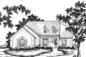 Southern Exterior - Front Elevation Plan #36-406