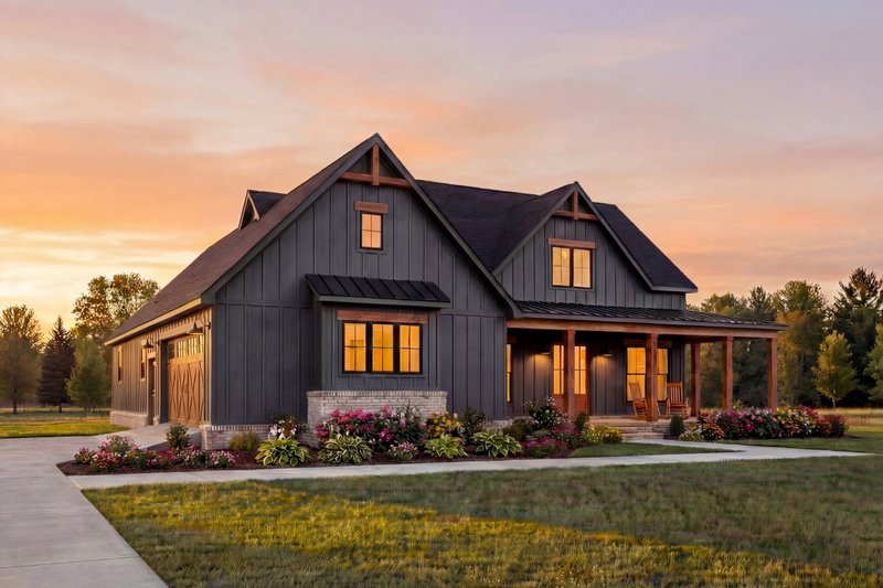 Dream House Plan - Exterior - Other Elevation 1 for Farmhouse House Plan #1074-137 - 4 bed, 3.5 bath