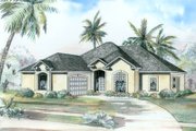 Mediterranean Style House Plan - 3 Beds 2 Baths 2056 Sq/Ft Plan #17-1132 