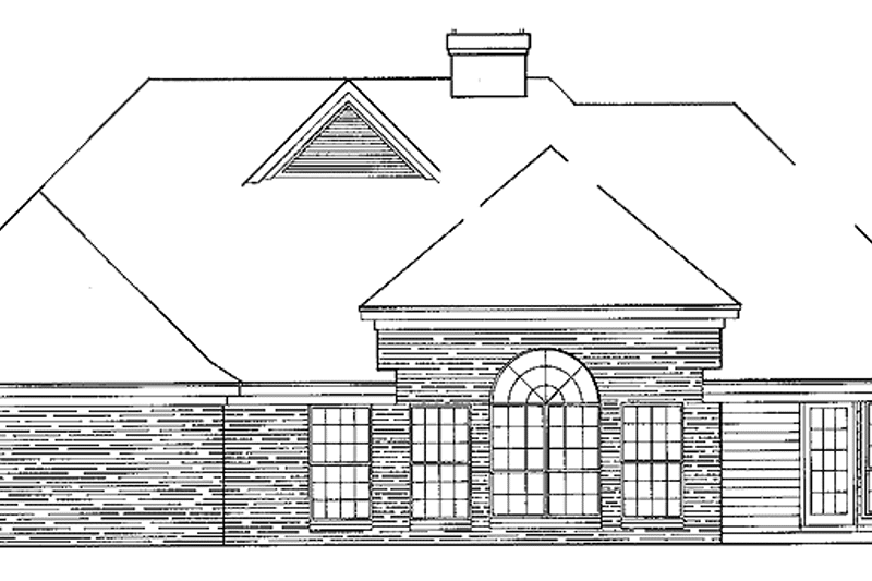 House Blueprint - Exterior - Rear Elevation for European House Plan #952-63 - 4 bed, 2 bath