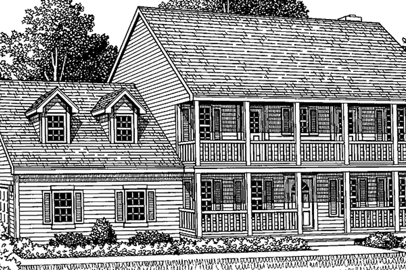 House Plan Design - Country Exterior - Front Elevation Plan #981-32