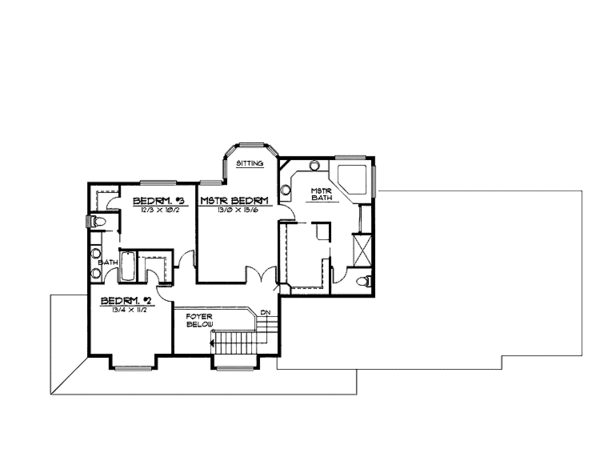 Architectural House Design - Country Floor Plan - Upper Floor Plan #997-15