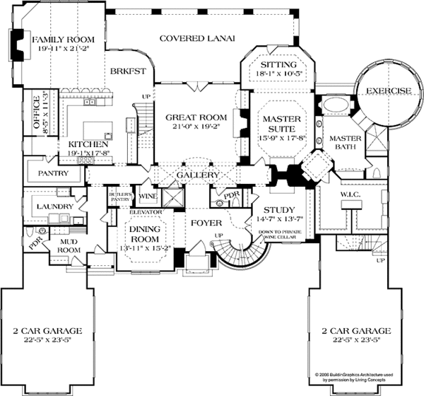 Dream House Plan - European Floor Plan - Main Floor Plan #453-608