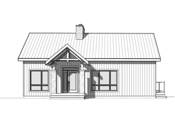 Exterior - Front Elevation 3 for Contemporary House Plan #23-2739 - 3 bed, 2.5 bath
