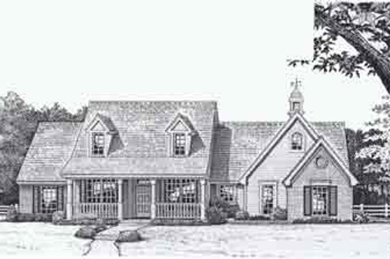 Exterior - Front Elevation for Colonial House Plan #310-802 - 3 bed, 2 bath