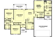 European Style House Plan - 3 Beds 2 Baths 1500 Sq/Ft Plan #430-62 