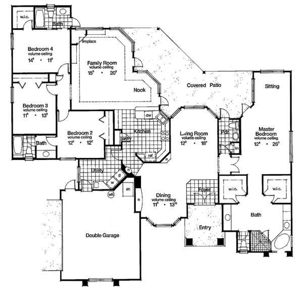 Dream House Plan - Mediterranean Floor Plan - Main Floor Plan #417-534
