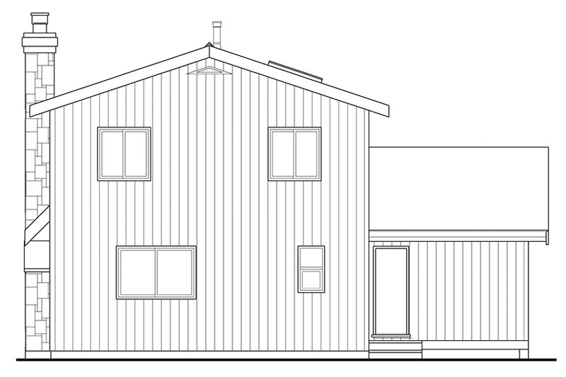 Dream House Plan - Exterior - Rear Elevation for Cabin House Plan #47-881 - 3 bed, 2 bath
