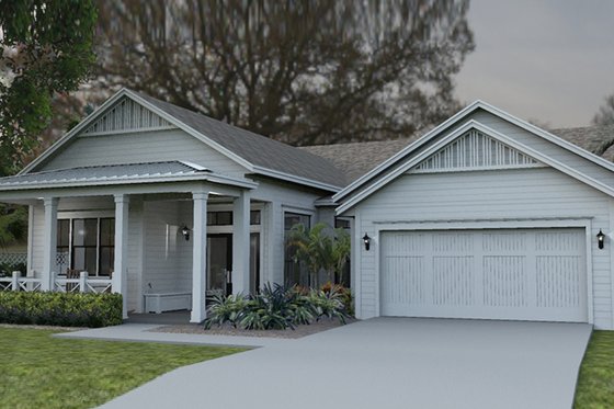 Exterior - Front Elevation 4 for Colonial House Plan #1058-148 - 3 bed, 3 bath