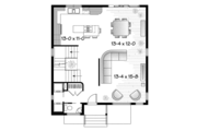 Contemporary Style House Plan - 3 Beds 1.5 Baths 1670 Sq/Ft Plan #23-2583 