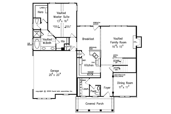 Floor Plan - Main Floor for Tudor House Plan #927-313 - 4 bed, 2.5 bath