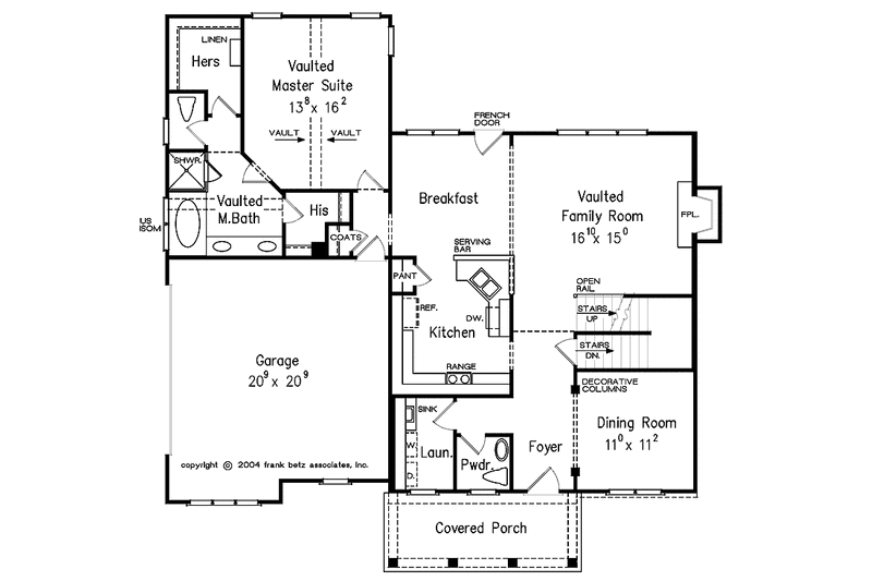 Home Plan - Floor Plan - Main Floor for Tudor House Plan #927-313 - 4 bed, 2.5 bath