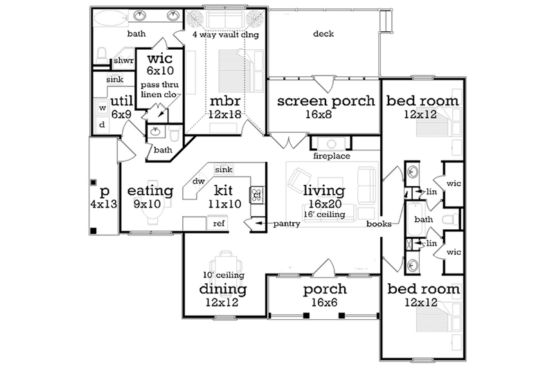 Home Plan - Floor Plan - Main Floor House Plan #45-570 - 3 bed, 2.5 bath