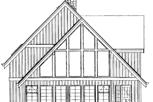 Exterior - Rear Elevation for Cabin House Plan #47-927 - 3 bed, 2.5 bath
