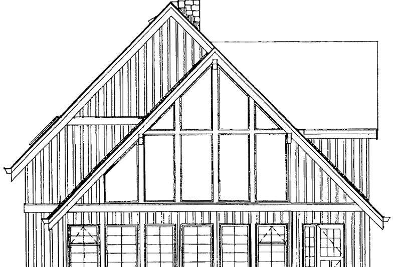 Dream House Plan - Exterior - Rear Elevation for Cabin House Plan #47-927 - 3 bed, 2.5 bath