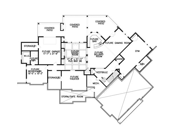 Architectural House Design - Ranch Floor Plan - Other Floor Plan #54-445
