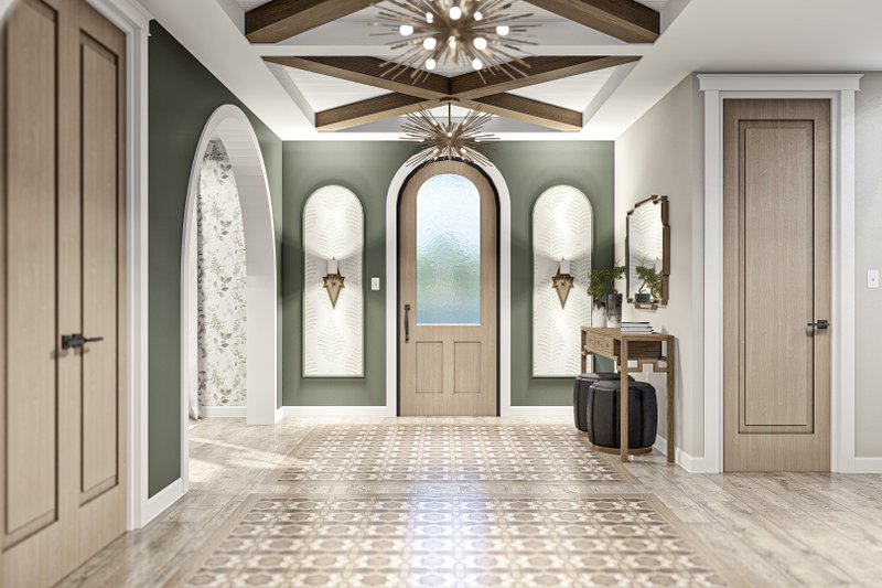 House Blueprint - Interior - Entry for Modern House Plan #455-532 - 4 bed, 4.5 bath