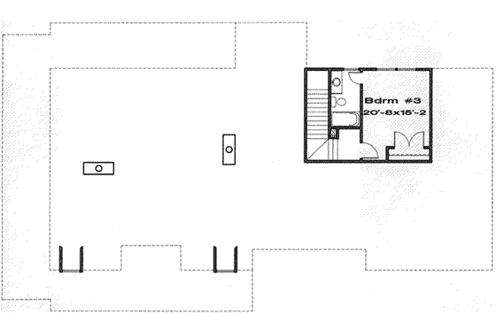 Floor Plan - Upper Floor for Traditional House Plan #6-192 - 3 bed, 3 bath