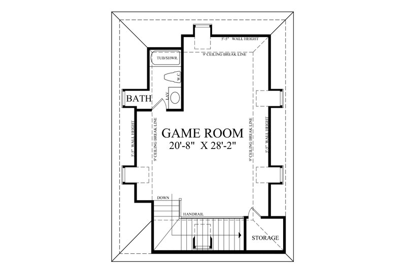 Architectural House Design - Floor Plan - Upper Floor for Country House Plan #137-382 - 1 bed, 1 bath
