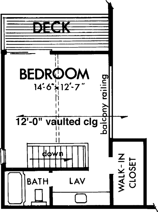 Home Plan - Contemporary Floor Plan - Upper Floor Plan #320-816