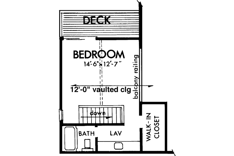 Architectural House Design - Floor Plan - Upper Floor for Contemporary House Plan #320-816 - 3 bed, 2 bath