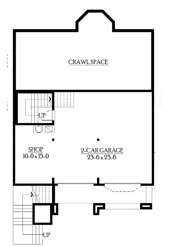 House Design - Craftsman Floor Plan - Lower Floor Plan #132-383