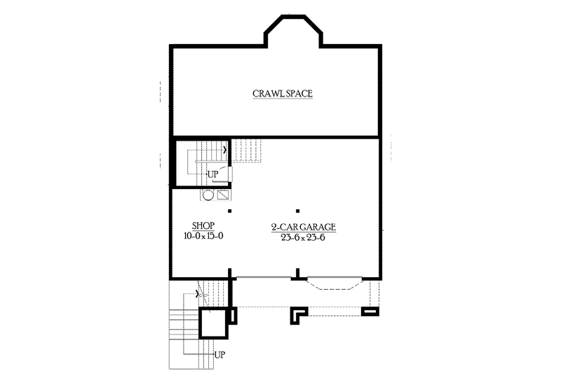 Dream House Plan - Floor Plan - Lower Floor for Craftsman House Plan #132-383 - 3 bed, 2.5 bath