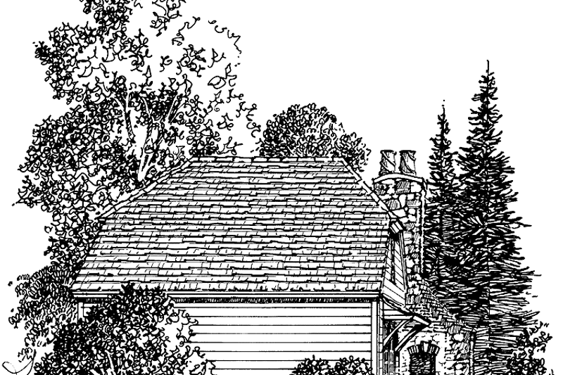 House Design - Exterior - Rear Elevation for European House Plan #1016-65 - 1 bed, 1 bath