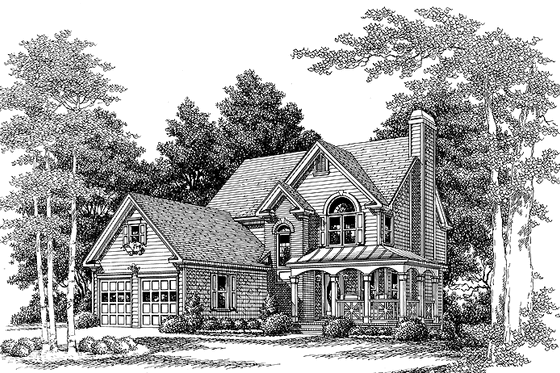 Exterior - Front Elevation 3 for Traditional House Plan #927-194 - 3 bed, 2.5 bath