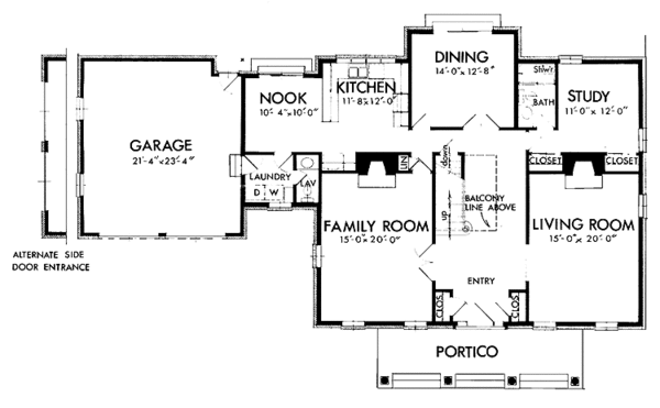House Plan Design - Classical Floor Plan - Main Floor Plan #320-774