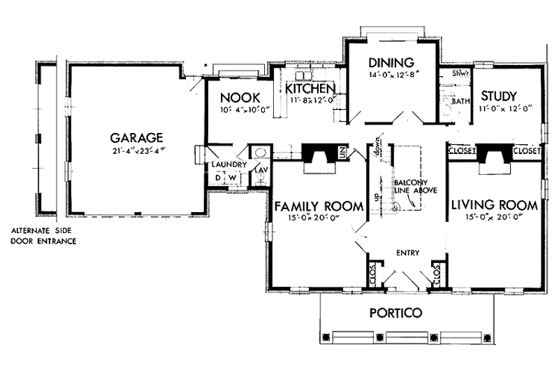 Dream House Plan - Floor Plan - Main Floor for Classical House Plan #320-774 - 4 bed, 3.5 bath