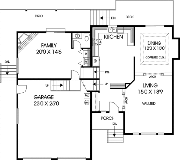 House Design - Contemporary Floor Plan - Main Floor Plan #60-666