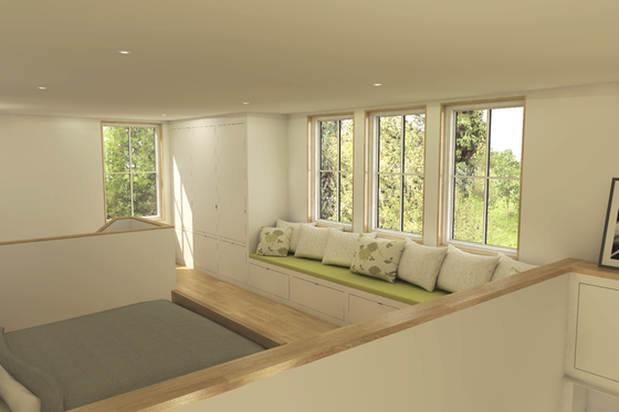 Interior - Master Bedroom for Modern House Plan #914-1 - 1 bed, 1 bath