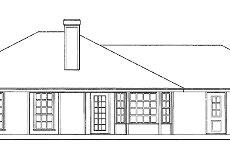 Home Plan - Exterior - Rear Elevation for Traditional House Plan #40-493 - 3 bed, 2 bath
